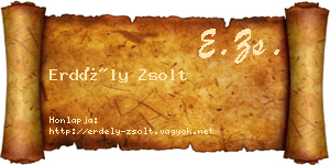 Erdély Zsolt névjegykártya